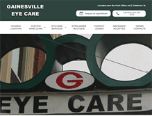 Tablet Screenshot of gainesvilleeyecare.com